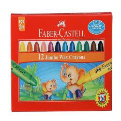 FABER-CASTELL 12 JUMBO WAX CRAYONS